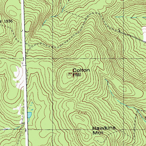 Topographic Map of Colton Hill, VT