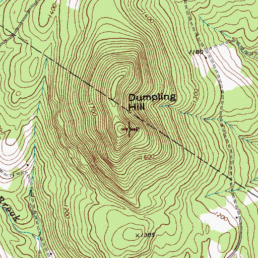 Topographic Map of Dumpling Hill, VT