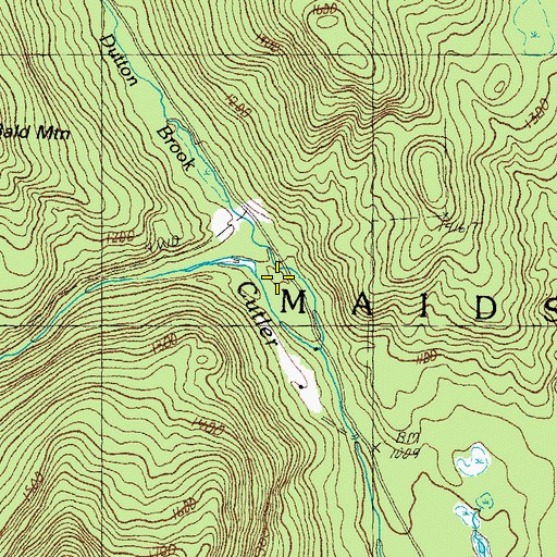 Topographic Map of Dutton Brook, VT