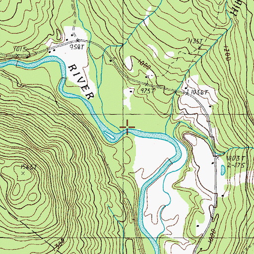 Topographic Map of East Branch Nulhegan River, VT