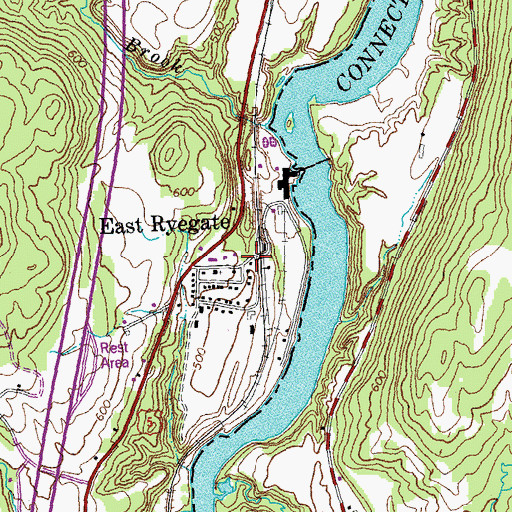 Topographic Map of East Ryegate, VT
