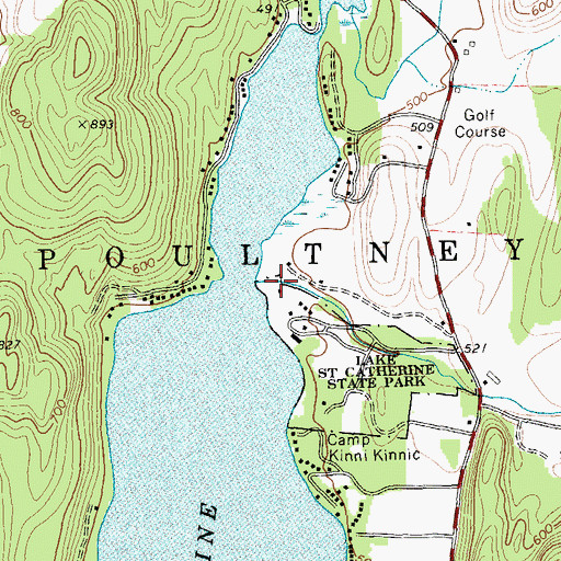 Topographic Map of Endless Brook, VT
