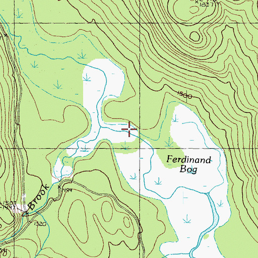 Topographic Map of Ferdinand Bog, VT