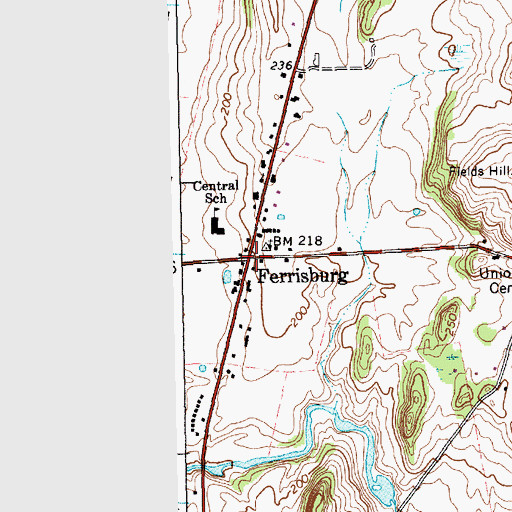 Topographic Map of Ferrisburgh, VT
