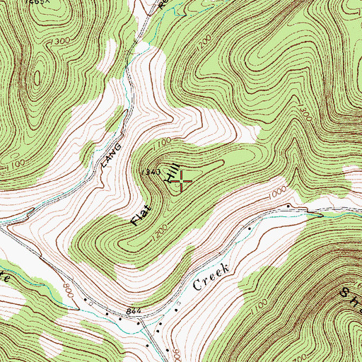 Topographic Map of Flat Hill, VT