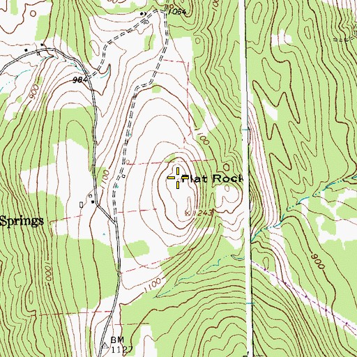 Topographic Map of Flat Rock, VT