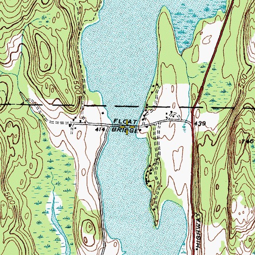 Topographic Map of Float Bridge, VT
