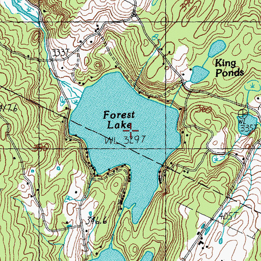 Topographic Map of Forest Lake, VT