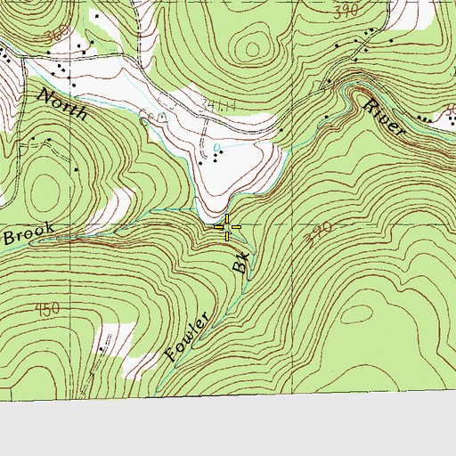 Topographic Map of Fowler Brook, VT