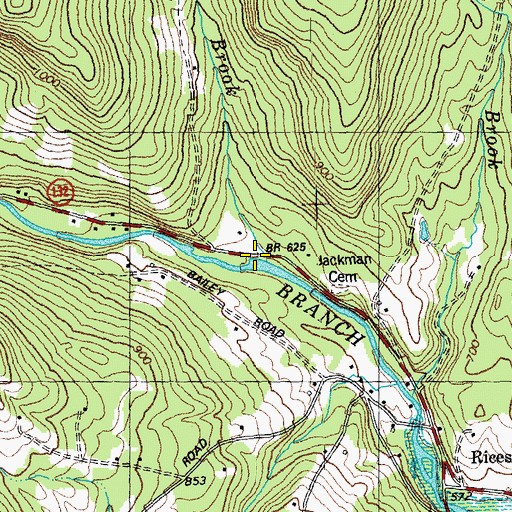 Topographic Map of Fullon Brook, VT