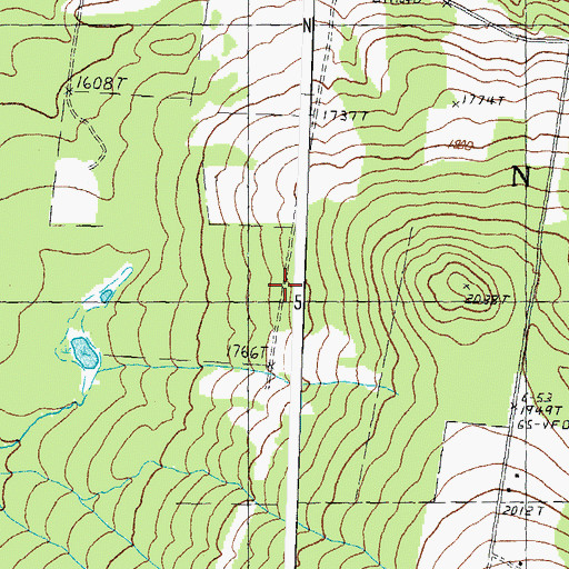 Topographic Map of Gaudette Tote Road, VT