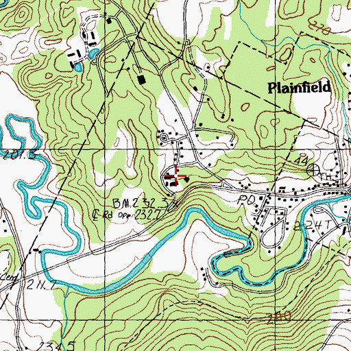 Topographic Map of Goddard College, VT