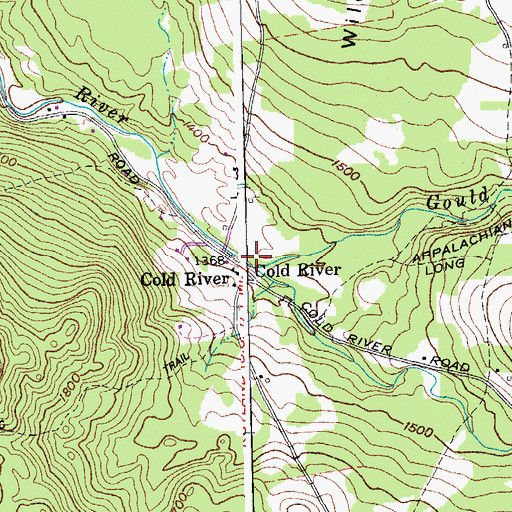 Topographic Map of Gould Brook, VT