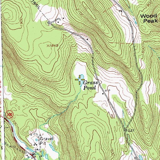 Topographic Map of Grass Pond, VT