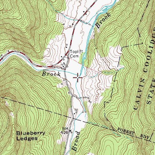 Topographic Map of Hale Hollow, VT