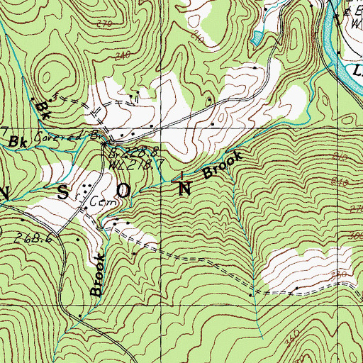 Topographic Map of Hall Brook, VT
