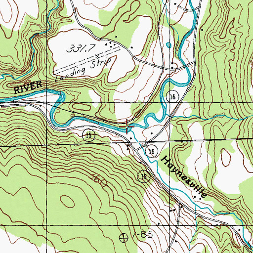 Topographic Map of Haynesville Brook, VT