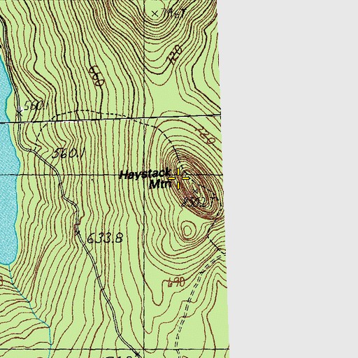 Topographic Map of Haystack Mountain, VT