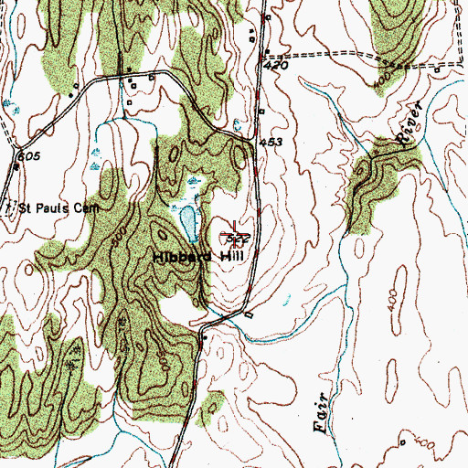 Topographic Map of Hibbard Hill, VT