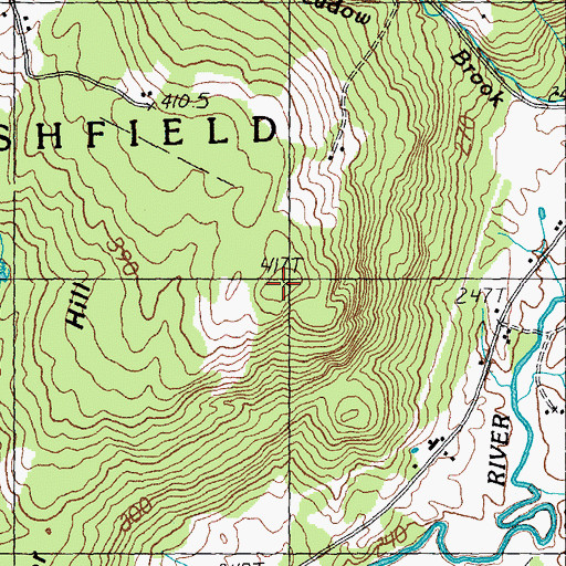 Topographic Map of Hollister Hill, VT
