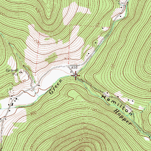Topographic Map of Hopper Brook, VT