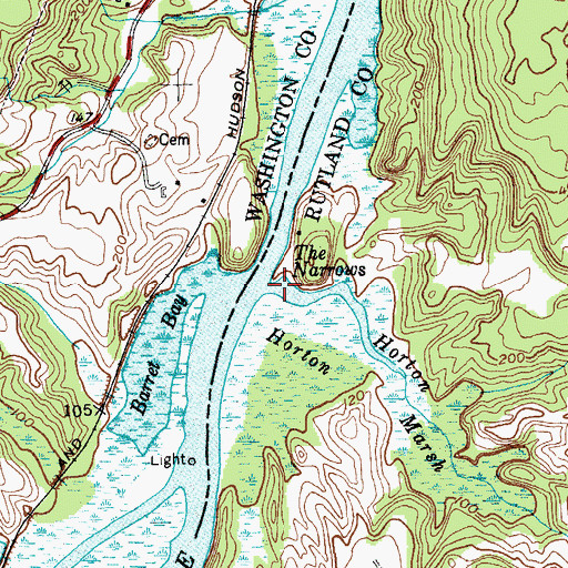 Topographic Map of Horton Brook, VT