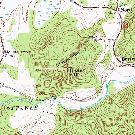 Topographic Map of Indian Hill, VT