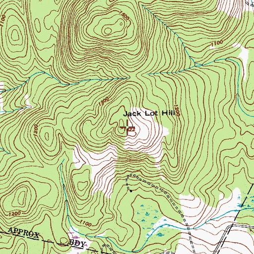 Topographic Map of Jack Lot Hill, VT