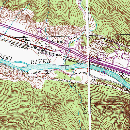 Topographic Map of Joiner Brook, VT