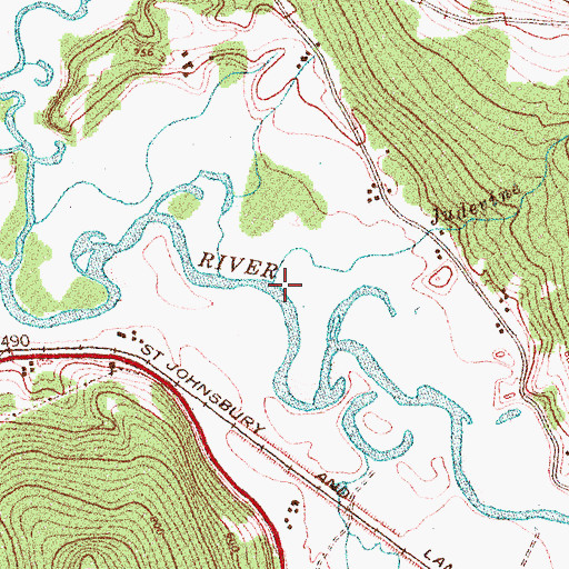 Topographic Map of Judevine Brook, VT