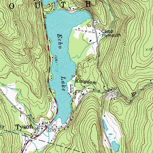 Topographic Map of Kingdom Brook, VT