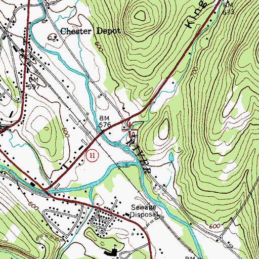 Topographic Map of Kingdom Valley, VT