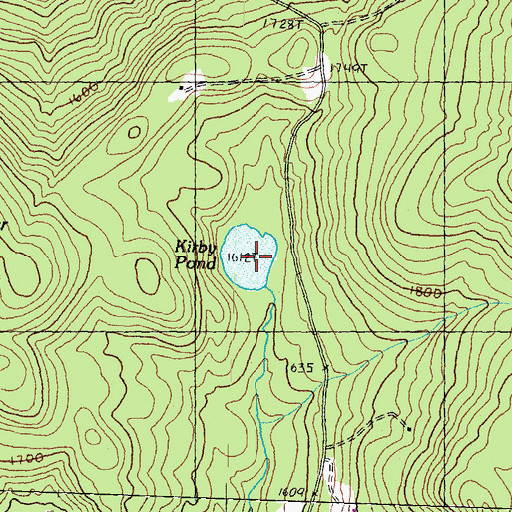 Topographic Map of Kirby Pond, VT