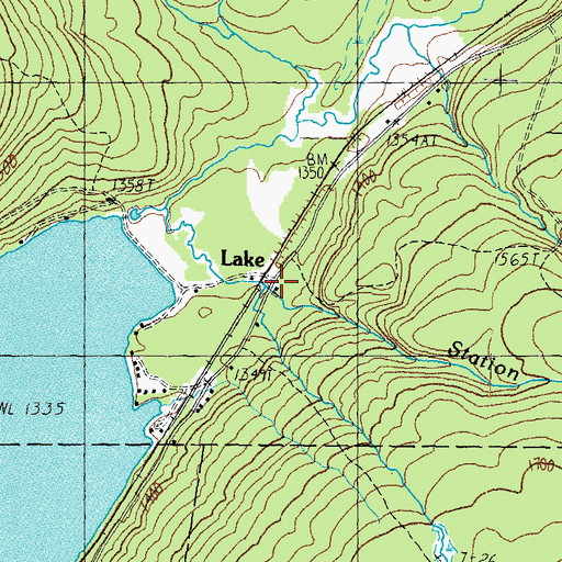 Topographic Map of Lake, VT