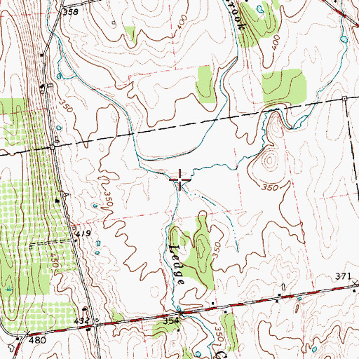 Topographic Map of Ledge Creek, VT