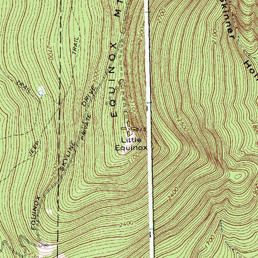 Topographic Map of Little Equinox, VT