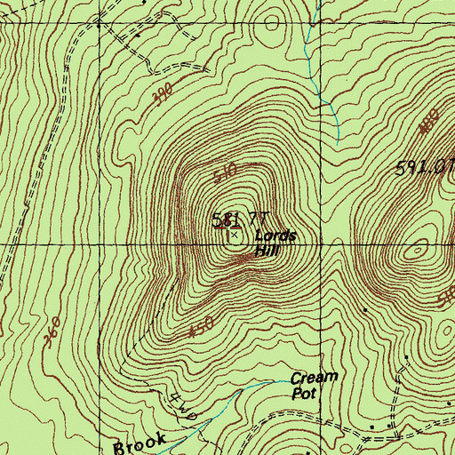 Topographic Map of Lords Hill, VT