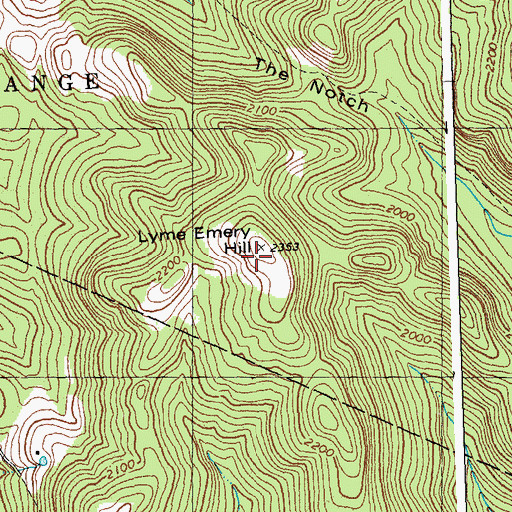 Topographic Map of Lyme Emery Hill, VT