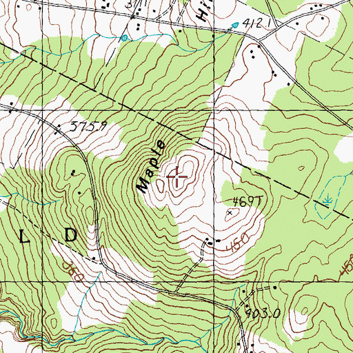 Topographic Map of Maple Hill, VT