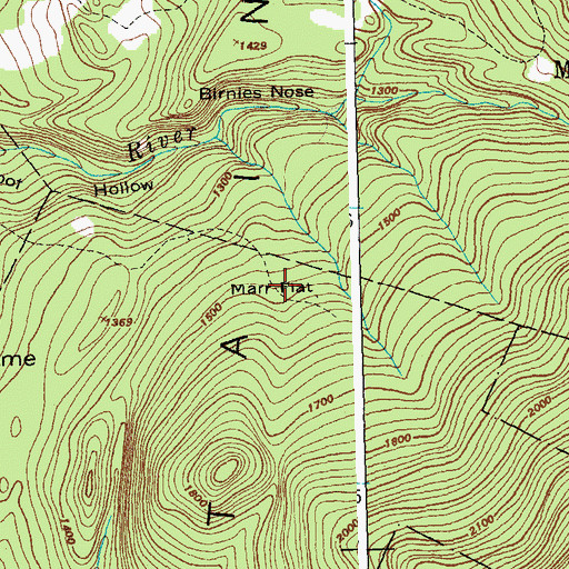 Topographic Map of Marr Flat, VT