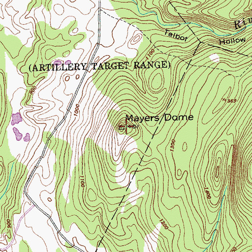 Topographic Map of Mayers Dome, VT