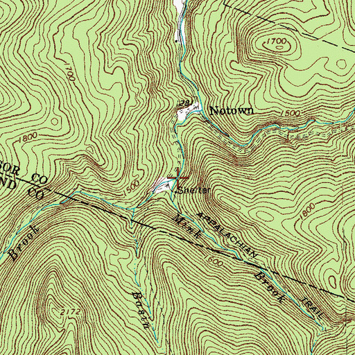 Topographic Map of Mink Brook, VT