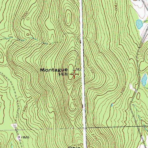 Topographic Map of Montague Hill, VT