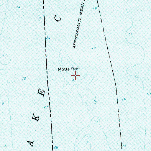 Topographic Map of Motte Reef, VT