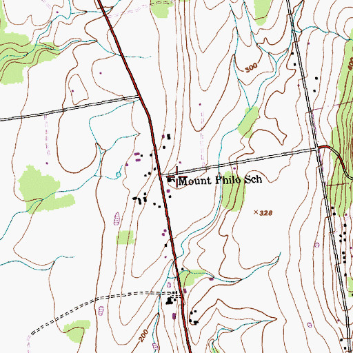 Topographic Map of Mount Philo School, VT