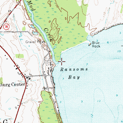 Topographic Map of Mud Creek, VT