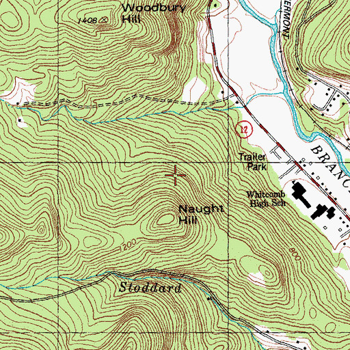 Topographic Map of Naught Hill, VT