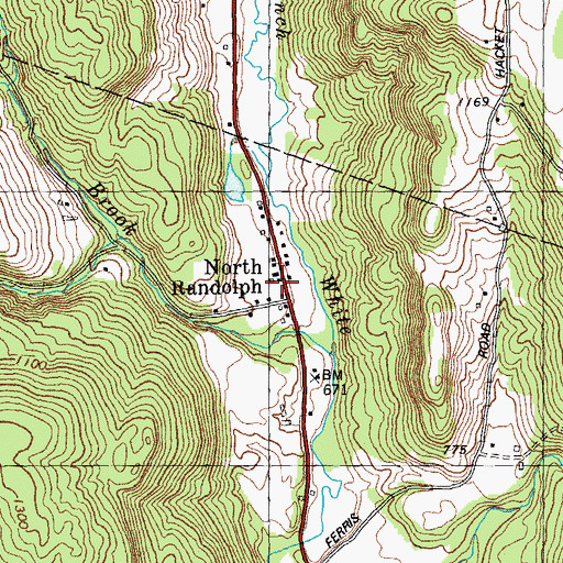 Topographic Map of North Randolph, VT