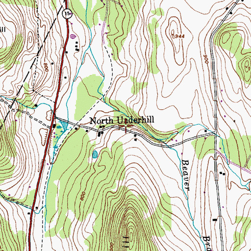 Topographic Map of North Underhill, VT