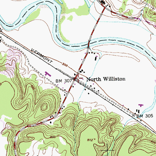 Topographic Map of North Williston, VT